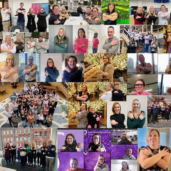 Our RSA colleagues - a collage photo of employees from across the business on International Womens Day 2023