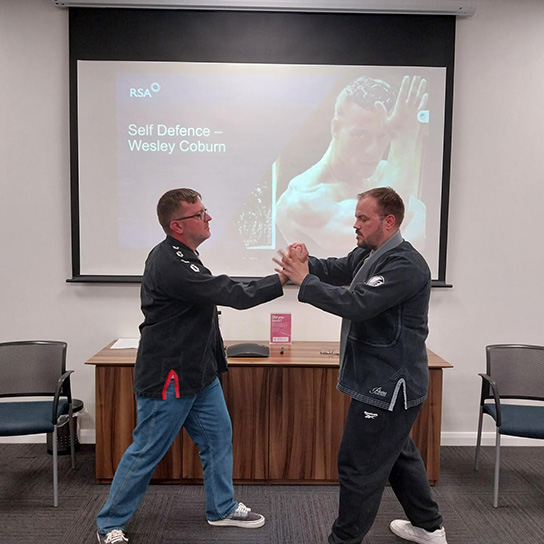 Wesley Coburn self defence demo session.