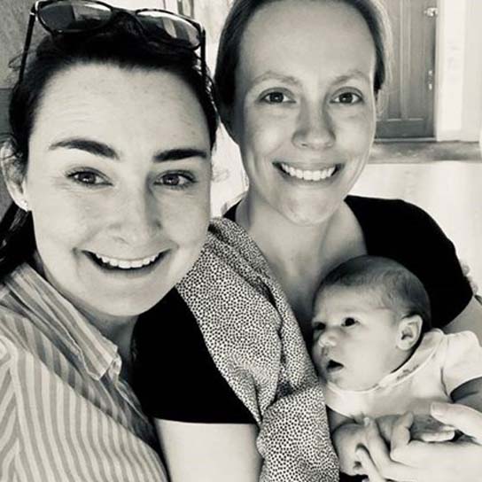 Sarah Mantle-Gray with her family