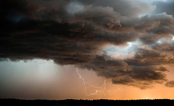 Storm with lightning