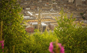 Aerial shot of Halifax centre