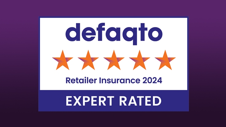 Retailer insurance Defaqto logo 2024
