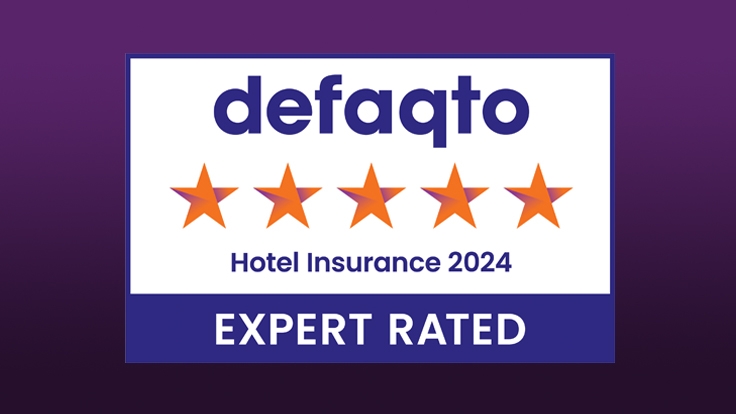 Hotel insurance Defaqto logo 2024