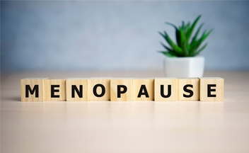 Menopause word in blocks