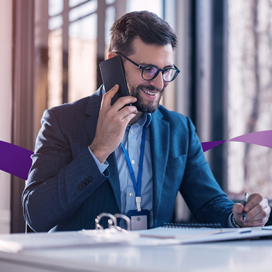 Man using a mobile phone
