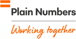 Plain Numbers working together logo.