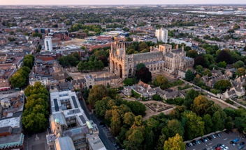 Peterborough aerial shot of centre