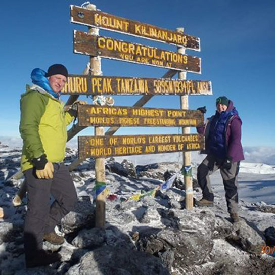Vickie Holmes up Mount Kilimanjaro