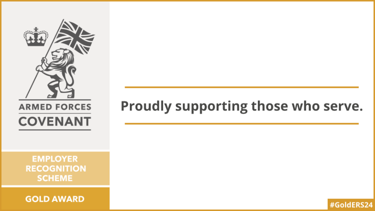 Armed Forces Covenant Employer Recognition Scheme Gold Award logo