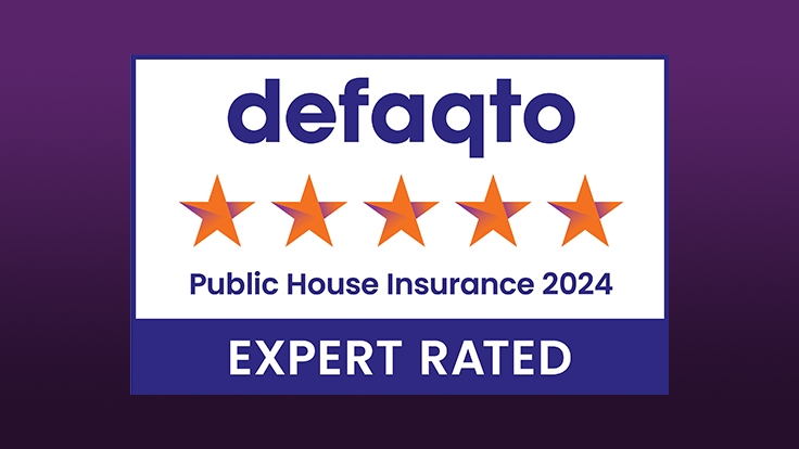 Public house insurance Defaqto logo 2024