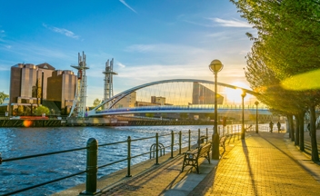 Manchester centre by river