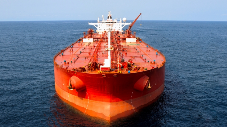 Cargo ship in sea
