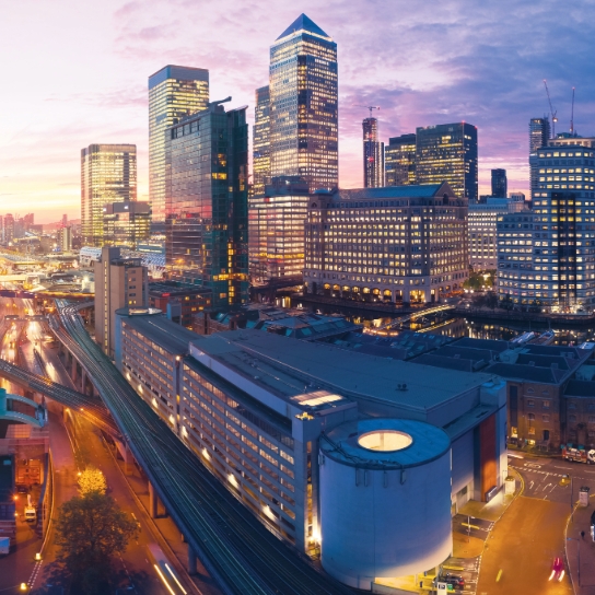 Overhead view of London