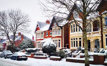 Houses with snow