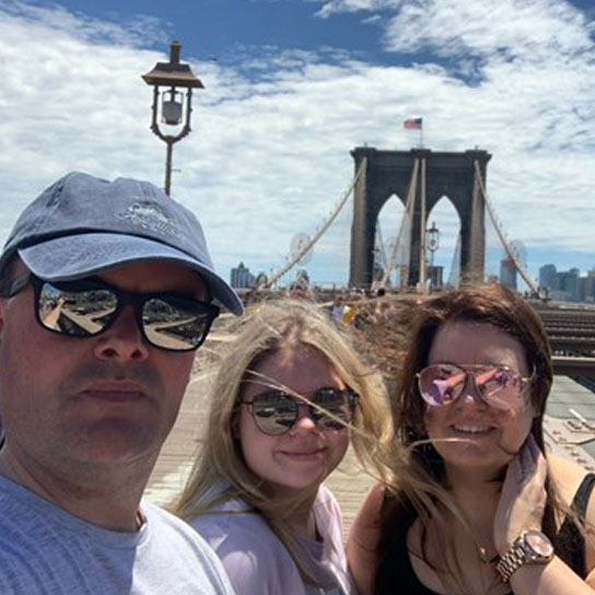 Alan Burke with family