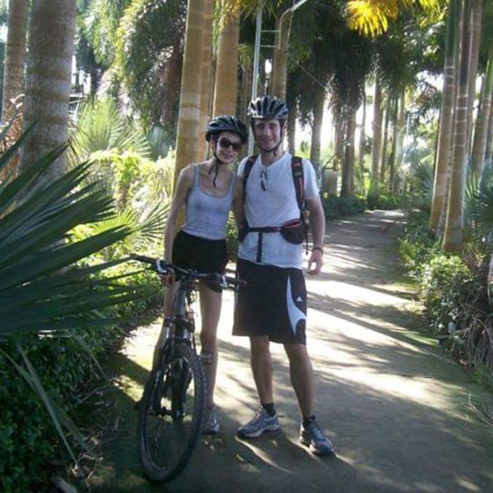 Natalie Whitty cycling in Vietnam