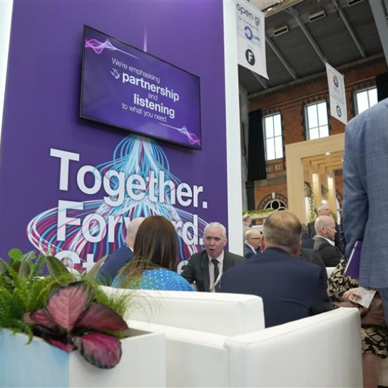Photo from BIBA 2025 of people having a meeting at the RSA stand