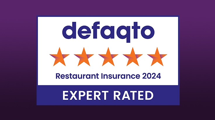 Restaurant insurance Defaqto logo 2024