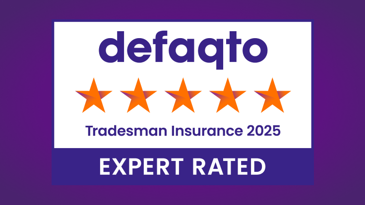 Defaqto logo 2025 - 5 Star tradespeople insurance