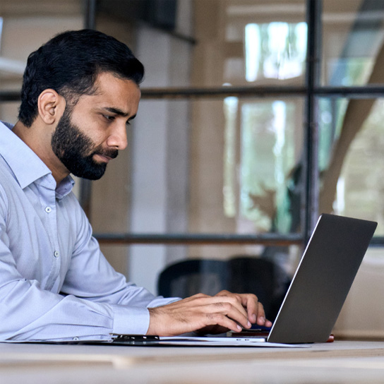 Man on a laptop